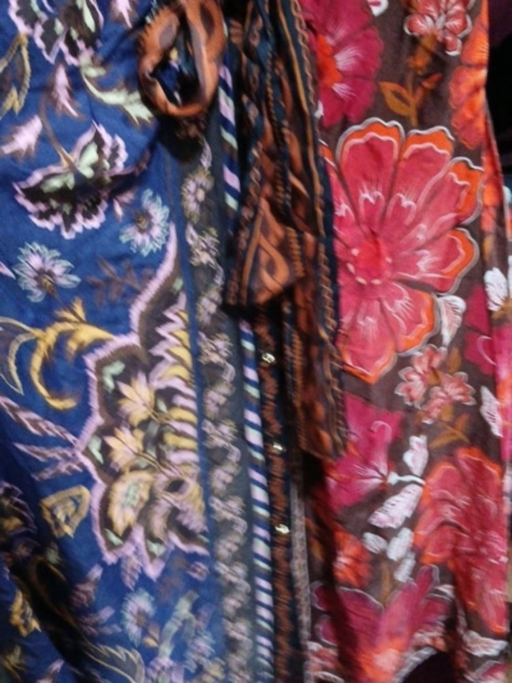 Farm Rio Miranda Mixed Printed Button Front Midi Dress - Picture 7 of 10